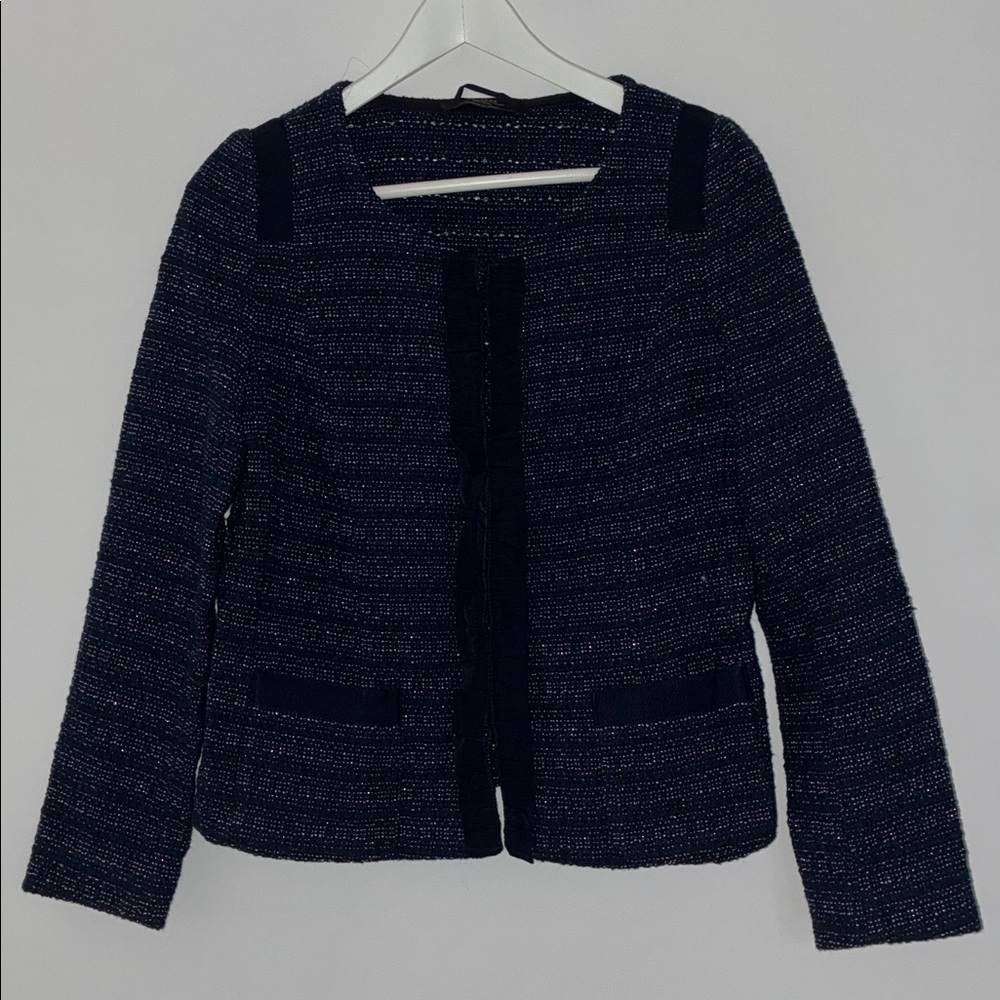 Weekend MaxMara Navy Textured Blazer